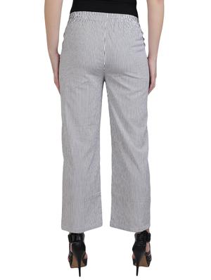 grey cotton flat front trouser - 13073555 - Standard Image - 3