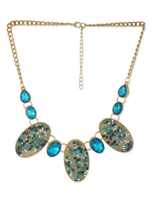 blue metal short necklace - 13075868 - Standard Image - 1