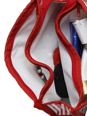 red and white striped vanity pouch - 1308217 - Standard Image - 3