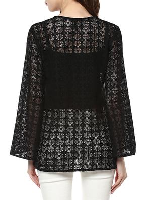 black lace regular top - 13096677 - Standard Image - 3