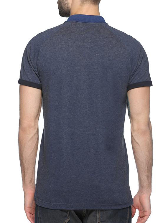 navy blue cotton t-shirt - 13099431 - Zoom Image - 3