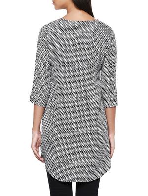black none straight kurti - 13103840 - Standard Image - 3
