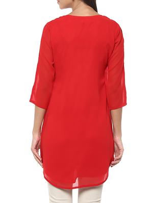 embroidered straight kurti - 13103854 - Standard Image - 3