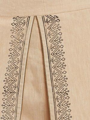 beige printed cotton palazzo - 13108421 - Standard Image - 3