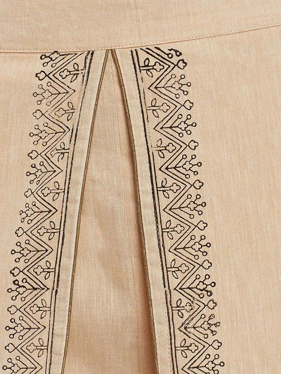 beige printed cotton palazzo - 13108421 - Zoom Image - 3
