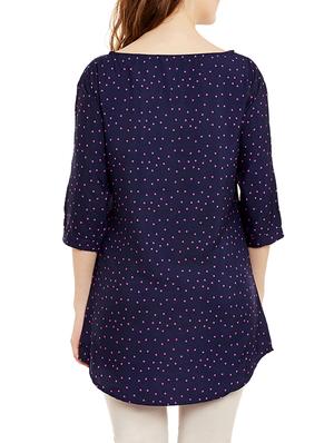 navy blue crepe printed tunic - 13108725 - Standard Image - 3