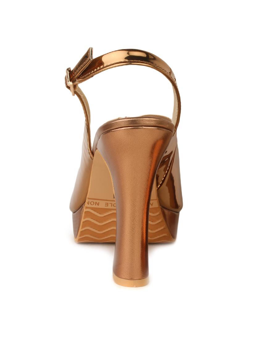 gold back strap sandal - 13111711 - Zoom Image - 3