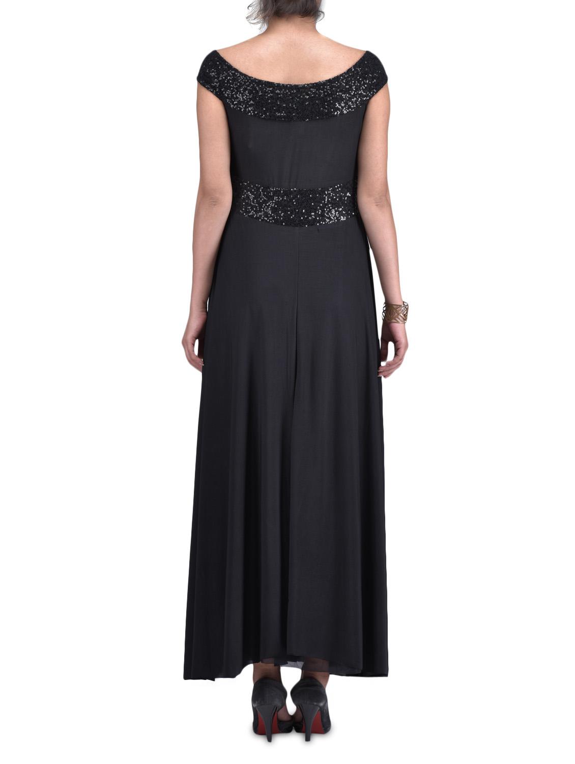 boat neck sequined maxi dress - 1311235 - Zoom Image - 3