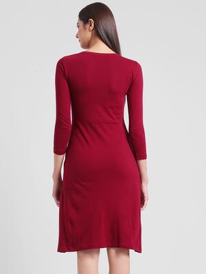 a-line knitted dress - 13116789 - Standard Image - 3
