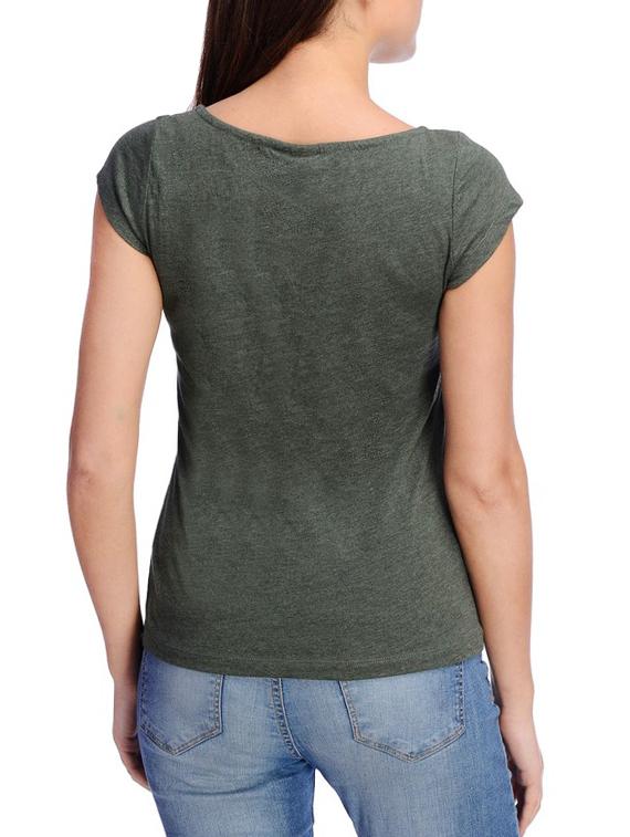 Green solid tee - 13116831 - Zoom Image - 3