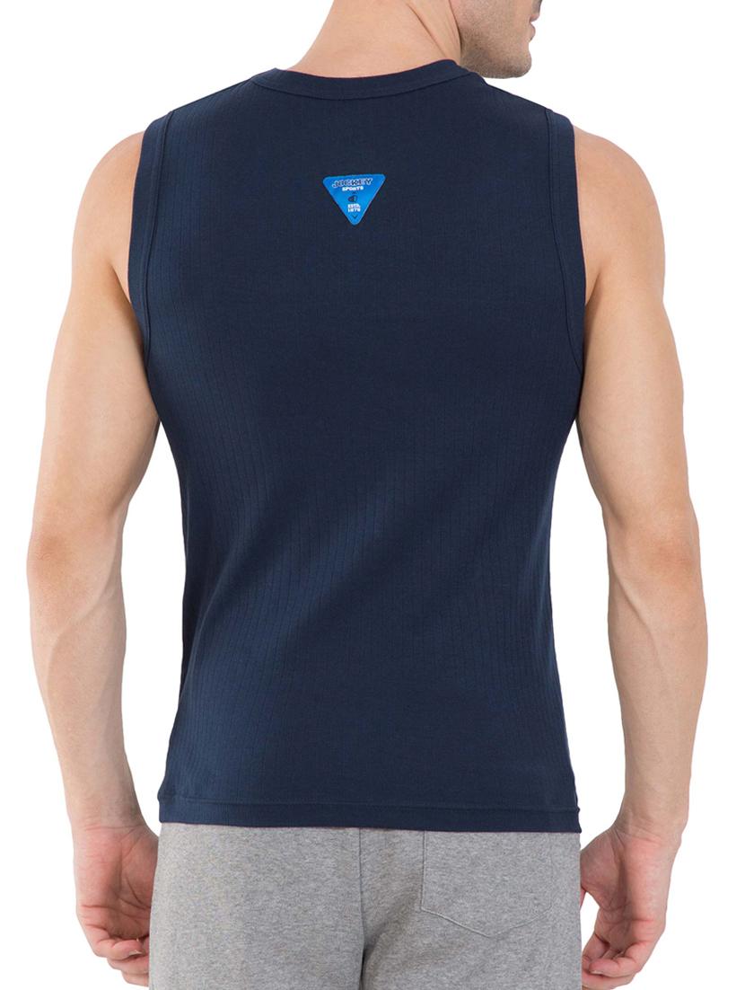 navy cotton vest - 13120660 - Zoom Image - 3