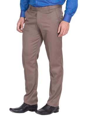 brown grey rayon set of 2 flat front formal trouser - 13123188 - Standard Image - 3