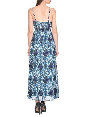 blue georgette maxi dress - 13128162 - Standard Image - 3