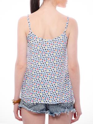 white printed rayon top - 13131431 - Standard Image - 3