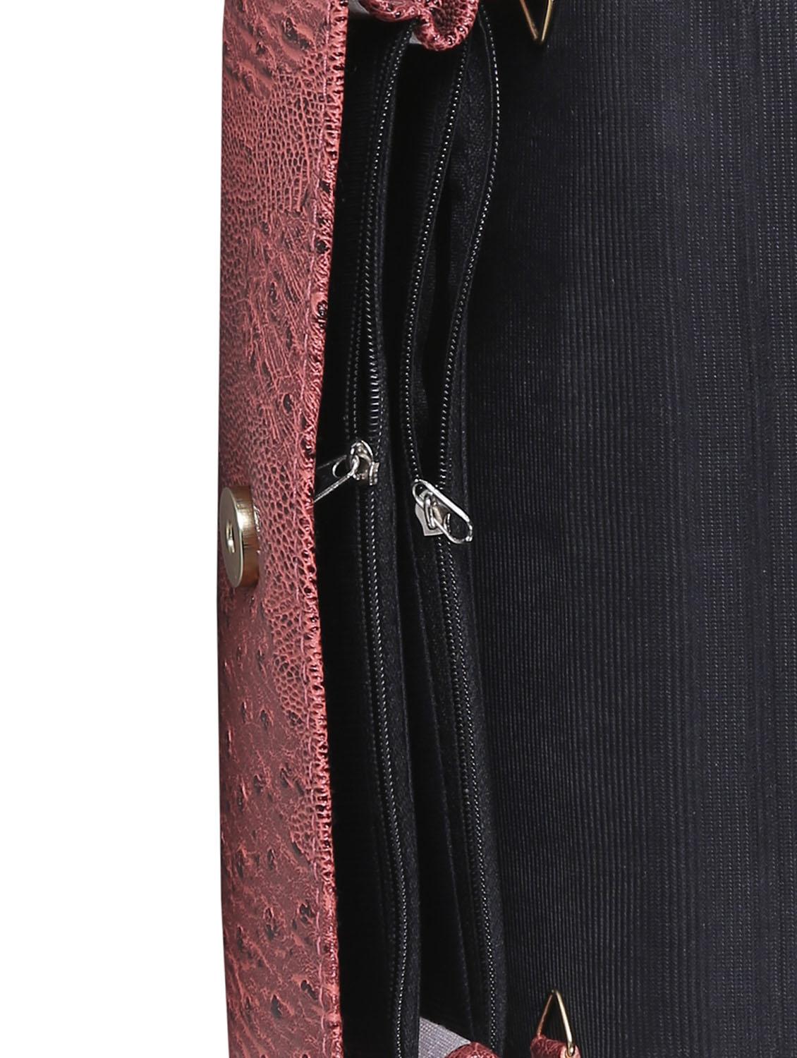 pink leatherette clutch - 13132225 - Zoom Image - 3
