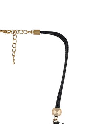 black metal short necklace - 13132546 - Standard Image - 3