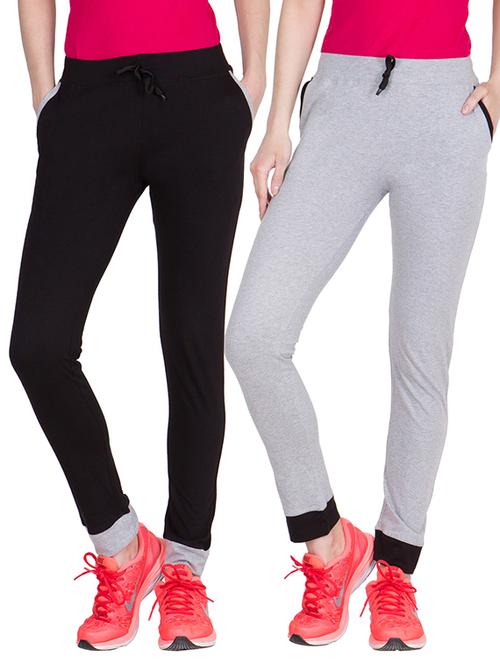 multi colored cotton blend track pant combo - 13144514 - Very Small Image - 1