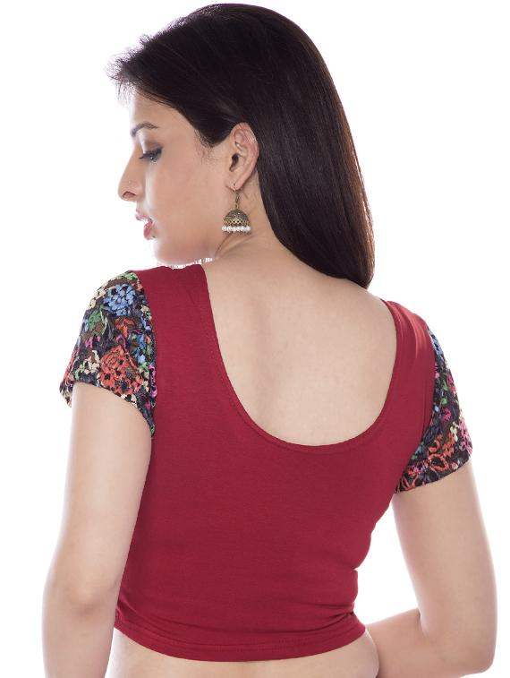 red solid blouse - 13146508 - Zoom Image - 3