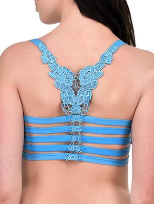 blue polyester bralette - 13147861 - Standard Image - 3