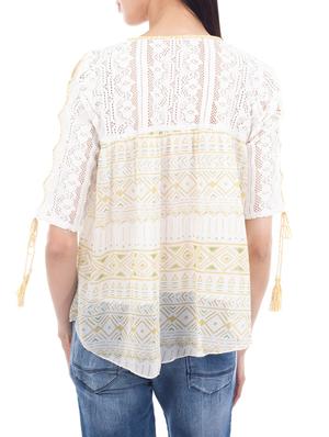 white polyester regular top - 13154516 - Standard Image - 3