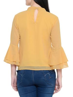 ruffle detail bell sleeved top - 13155125 - Standard Image - 3