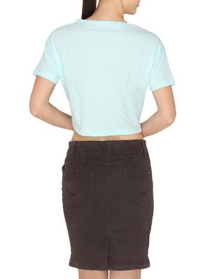 green cotton crop top - 13158377 - Standard Image - 3