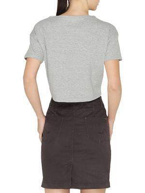 grey cotton crop top - 13158379 - Standard Image - 3
