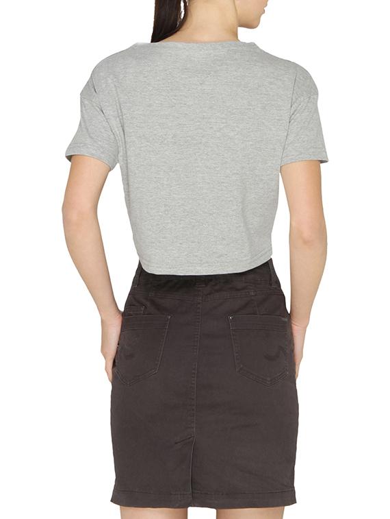 grey cotton crop top - 13158379 - Zoom Image - 3