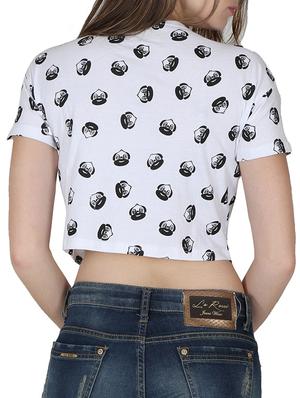 white cotton crop top - 13158386 - Standard Image - 3