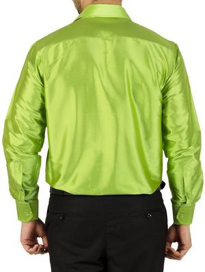 green silk blend formal shirt - 13158690 - Standard Image - 3