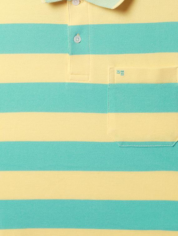 yellow cotton striped t-shirt - 13165734 - Zoom Image - 3