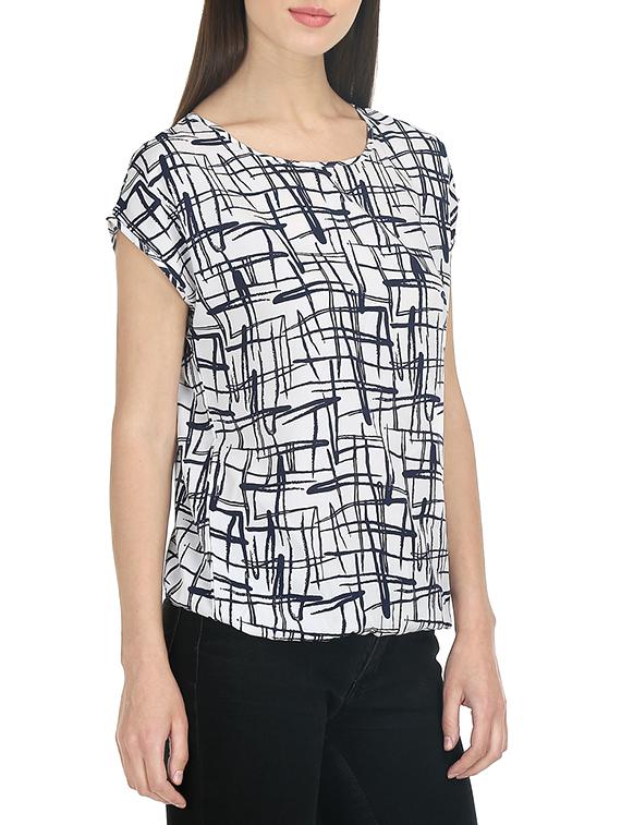 multi colored crepe regular top - 13168351 - Zoom Image - 6