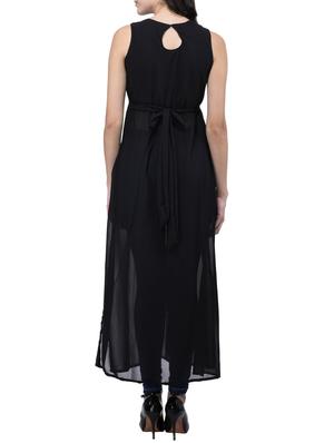 black georgette solid tunic - 13169890 - Standard Image - 3
