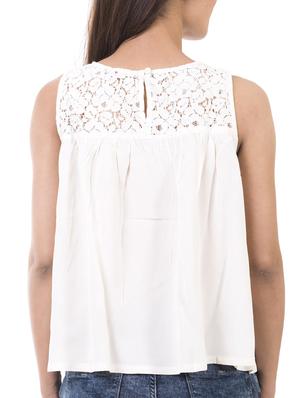 cream viscose regular top - 13170638 - Standard Image - 3