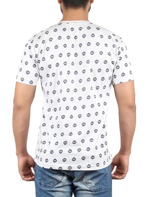 white cotton printed t-shirt - 13170797 - Standard Image - 3