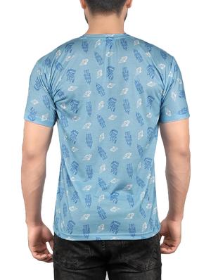 blue cotton printed t-shirt - 13170905 - Standard Image - 3