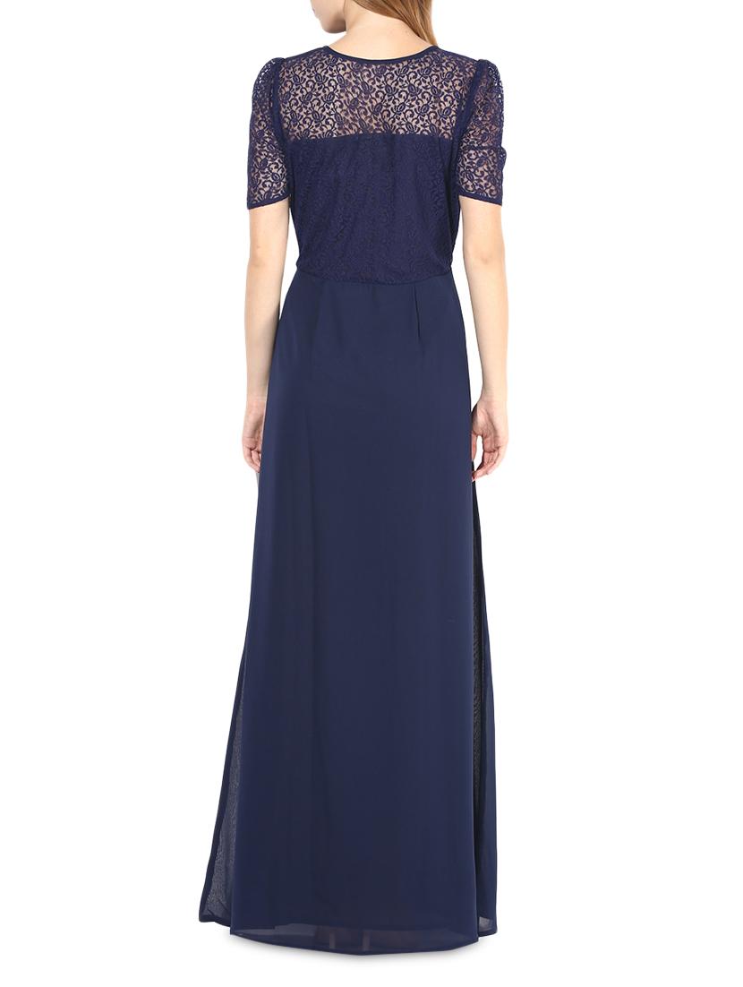 lace detail flared maxi dress - 1317228 - Zoom Image - 3