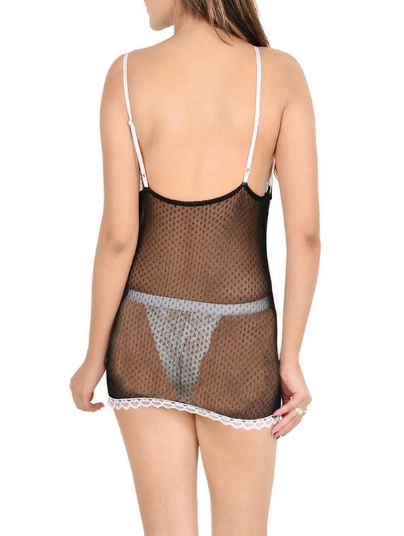 black net babydoll - 13172641 - Zoom Image - 3