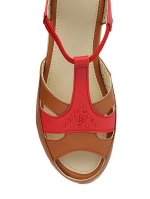 red closed back wedge - 13178052 - Standard Image - 3