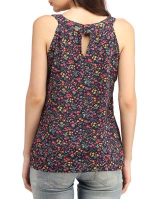 navy blue cotton printed top - 13179963 - Standard Image - 3