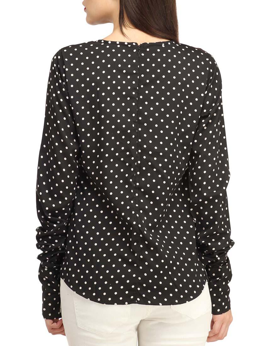 black polka dot cotton top - 13179992 - Zoom Image - 3