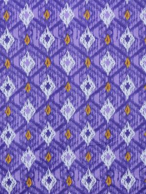 amethyst cotton ikat print double bedsheet with two pillow covers - 13184884 - Standard Image - 3