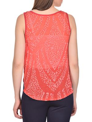 Curved hem scoop neck top - 13187508 - Standard Image - 3