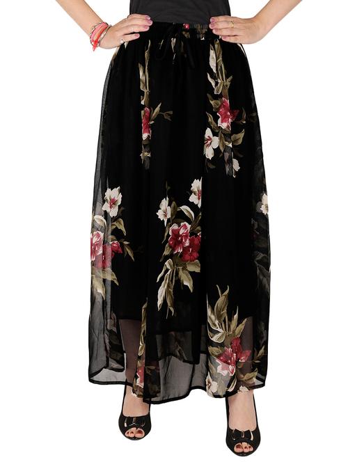 black georgette aline skirts - 13193000 - Very Small Image - 1