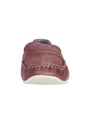 maroon suede slip on loafer - 13206322 - Standard Image - 3