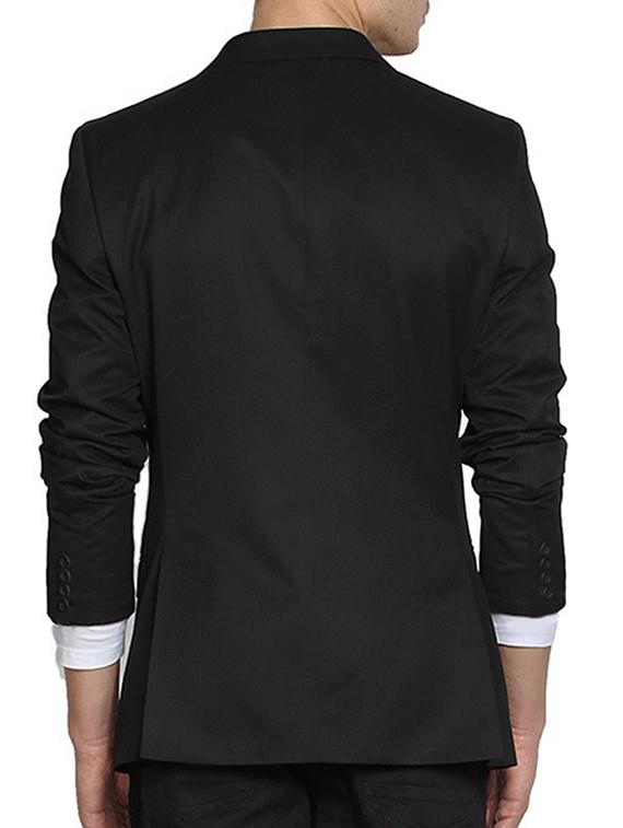 black cotton formal blazer - 13206610 - Zoom Image - 3