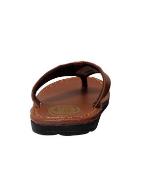 tan leatherette toe seperator slipper - 13213799 - Standard Image - 3