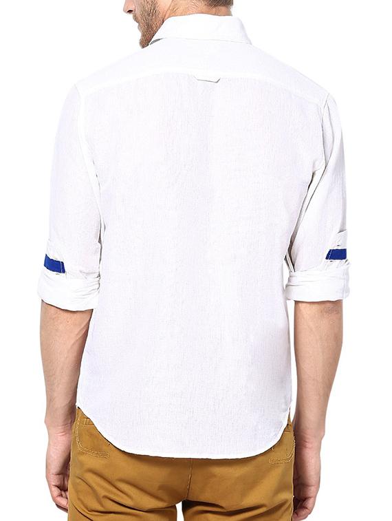 white linen casual shirt - 13214886 - Zoom Image - 3