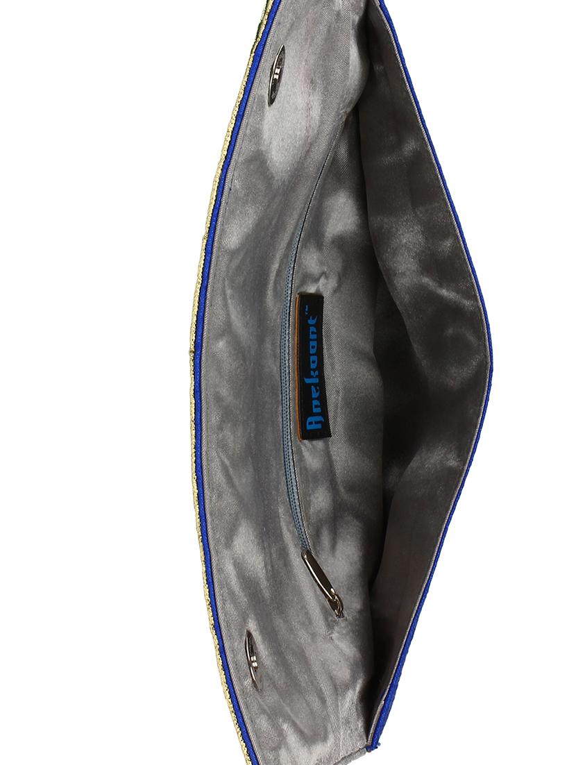 blue polyester ethnic clutch - 13216380 - Zoom Image - 3