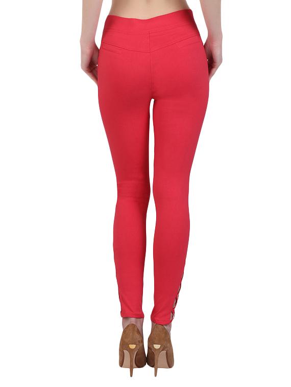 red cotton jegging - 13225376 - Zoom Image - 3